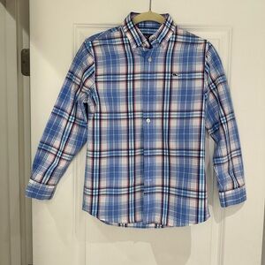 Men's Blue Plaid Shirt